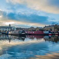 Buy canvas prints of Ripple reflections on the Leeds - Liverpool Canal by Richard Perks
