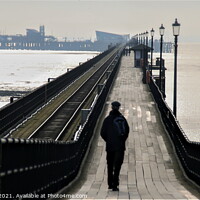 Buy canvas prints of Heading down the Southend Pier by Richard Perks