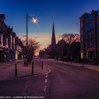 Buy canvas prints of The Grove, Ilkley at daybreak by Richard Perks