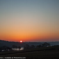 Buy canvas prints of Sunrise over Yorkshire Fields by Richard Perks