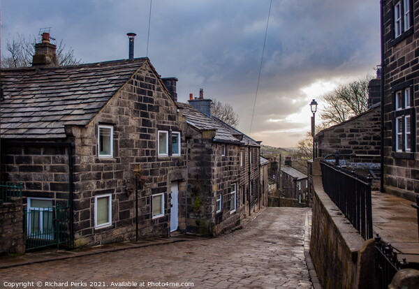 Heptonstall Village at Dawn Picture Board by Richard Perks
