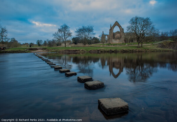 Bolton Abbey Reflections Picture Board by Richard Perks