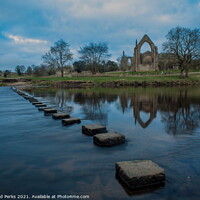 Buy canvas prints of Bolton Abbey Reflections by Richard Perks
