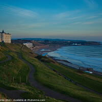 Buy canvas prints of Scarborough North Bay at Daybreak by Richard Perks