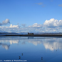 Buy canvas prints of Across Morecambe bay to the Cumbria Mountains by Richard Perks