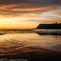 Buy canvas prints of Scarborough North Bay sunrise by Richard Perks