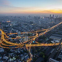 Buy canvas prints of THAILAND BANGKOK CITY SKYLINE by urs flueeler
