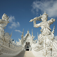 Buy canvas prints of THAILAND CHIANG RAI WAT RONG KHUN WHITE TEMPLE by urs flueeler