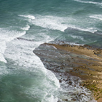 Buy canvas prints of PORTUGAL ALGARVE LUZ BEACH ATLANTIC OCEAN by urs flueeler