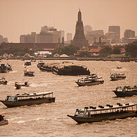 Buy canvas prints of THAILAND BANGKOK CHAO PHRAYA RIVER by urs flueeler