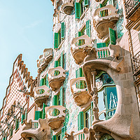 Buy canvas prints of Casa Batllo Barcelona, Antoni Gaudi Architecture by Radu Bercan