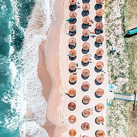Buy canvas prints of People On Beach, Drone Photography, Aerial Sea by Radu Bercan