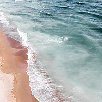 Buy canvas prints of Ocean Print, Beach Sea Print, Aerial Beach Print by Radu Bercan