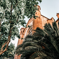 Buy canvas prints of Palm Trees In Barcelona City, Spain by Radu Bercan