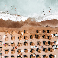 Buy canvas prints of Ocean Coastal Print, Aerial Beach Print by Radu Bercan
