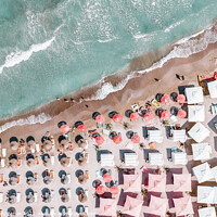 Buy canvas prints of Ocean Aerial Beach Print, Bondi Beach, Aerial Photography by Radu Bercan