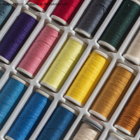 Buy canvas prints of Multicolored sewing threads by aurélie le moigne