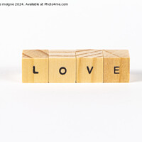 Buy canvas prints of Love written with wooden cubes by aurélie le moigne