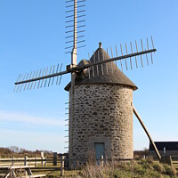 Buy canvas prints of Windmill in Cleden Cap Sizun by aurélie le moigne