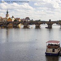 Buy canvas prints of Vltava river in Prague by aurélie le moigne