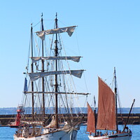 Buy canvas prints of Sailboat returning to Brest harbor by aurélie le moigne