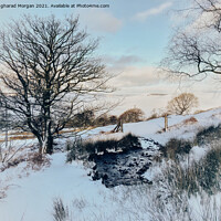 Buy canvas prints of Winter landscape by Angharad Morgan