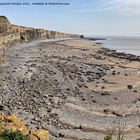 Buy canvas prints of Sea cliff views by Angharad Morgan