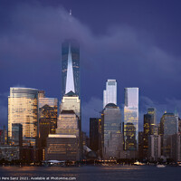 Buy canvas prints of Lower Manhattan at Blue Hour by Pere Sanz