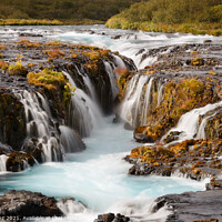 Buy canvas prints of Beautiful Bruarfoss Waterfall Close up, Iceland  by Pere Sanz