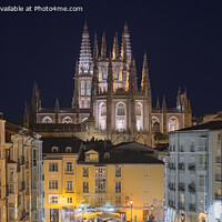 Buy canvas prints of Night View of Burgos Cathedral, Spain by Pere Sanz