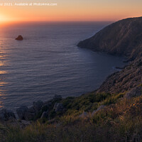 Buy canvas prints of Fisterra sunset, the most Famous in Spain by Pere Sanz