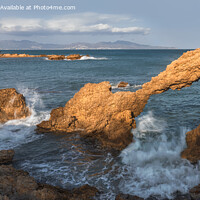 Buy canvas prints of Natural Arch at the Beach in L'escala, Catalonia  by Pere Sanz