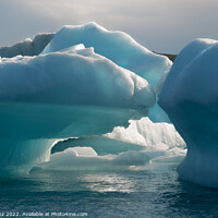 Buy canvas prints of Floating icebergs in Jokulsarlon glacier lagoon, Iceland by Pere Sanz
