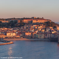 Buy canvas prints of Alpenglow light in Collioure, France by Pere Sanz