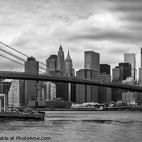 Buy canvas prints of Manhattan Skyline from Brooklyn Bridge by Pere Sanz