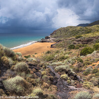 Buy canvas prints of Dramatic Storm Unleashes Fury on Calblanque Region by Pere Sanz