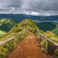 Buy canvas prints of Walking path leading to a view in Sao Miguel by Pere Sanz