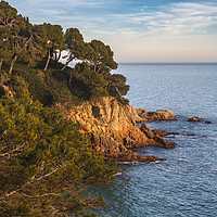 Buy canvas prints of Beautiful Seascepe at Sunset in Lloret de Mar, Cos by Pere Sanz