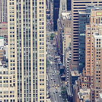Buy canvas prints of Aerial view of NYC fifth avenue, USA by Pere Sanz