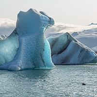 Buy canvas prints of Floating icebergs in Jokulsarlon glacier lagoon by Pere Sanz