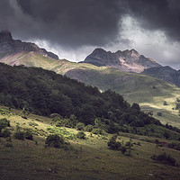 Buy canvas prints of Pyrenees mountains, dramatic moody landscape  by Pere Sanz