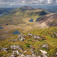 Buy canvas prints of Beautifull View from Snowdon Summit in Snowdonia,  by Pere Sanz