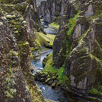 Buy canvas prints of Fjadrargljufur Canyon in Iceland by Pere Sanz