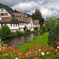 Buy canvas prints of The village of schiltach in the Black Forest, Germ by Pere Sanz