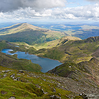 Buy canvas prints of Mountain view from the Snowdon summit, Snowdonia by Pere Sanz
