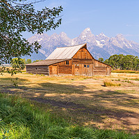 Buy canvas prints of Mormon Row Barn in Grand Teton National Park, WY,  by Pere Sanz
