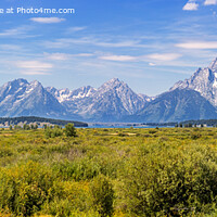Buy canvas prints of Panoramic view of Grand Teton National Park, Wyoming, USA by Pere Sanz