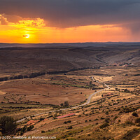 Buy canvas prints of Sunset over a Valley in Villarroya, Teruel by Pere Sanz