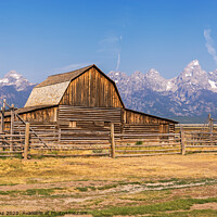 Buy canvas prints of Mormon Row Barn in Grand Teton National Park, WY, USA by Pere Sanz