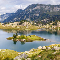 Buy canvas prints of Lake Cabidornats in Aiguestortes National Park, Catalan Pyrenees by Pere Sanz
